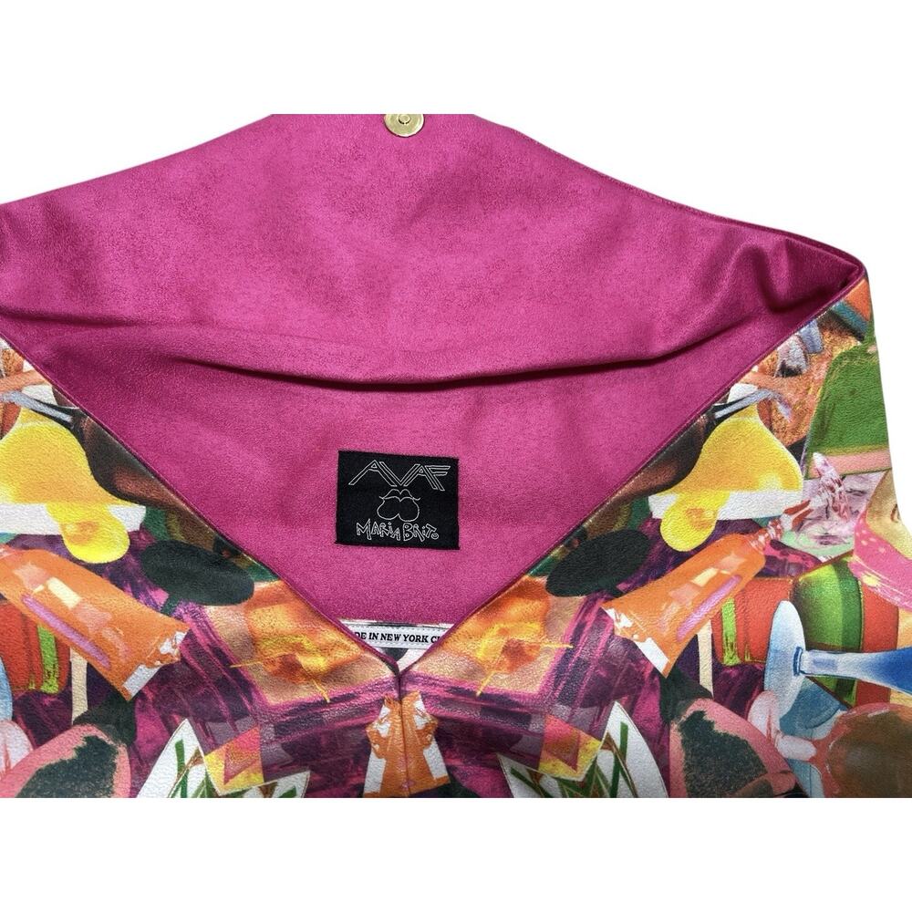 AVAF x Maria Brito Clutch Handbag Multicolor NYC Pop Streetwear Artsy Festival - Picture 3 of 9